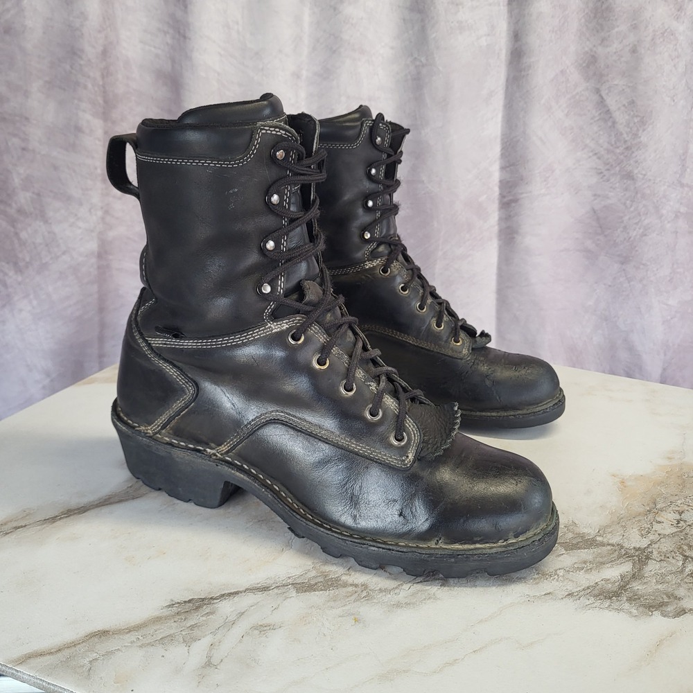Danner Logger 8" Work Boots Black Size 11.5 D Men's
